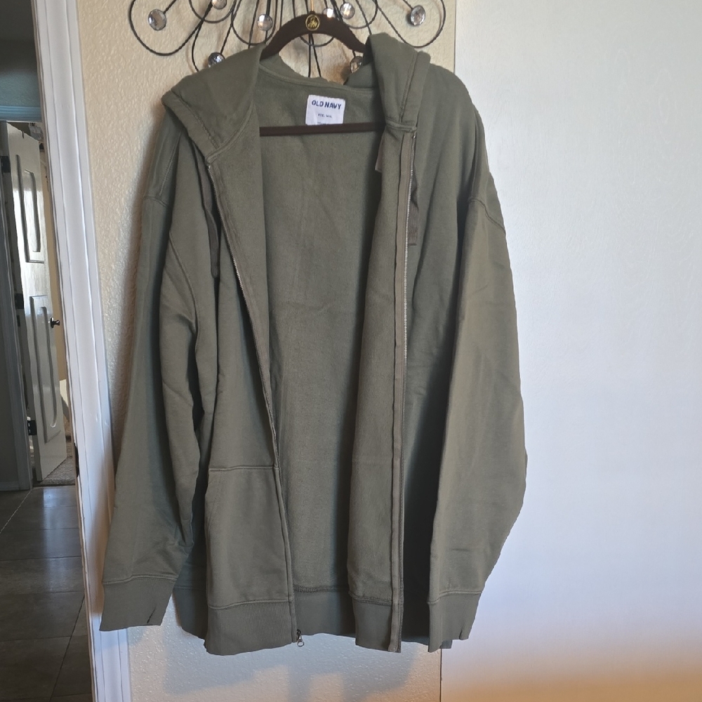 Old Navy Sage Green Full-Zip Hoodie